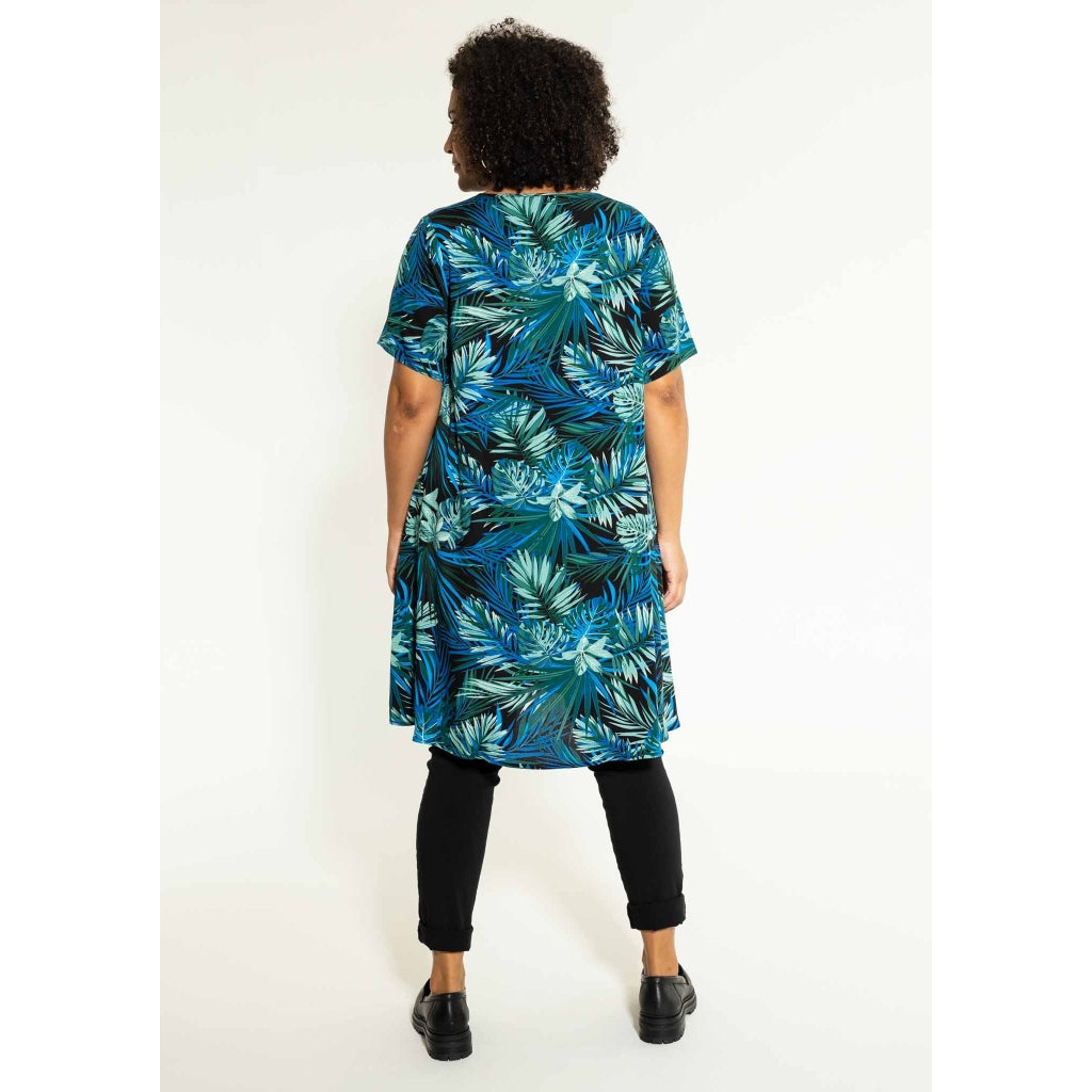 Studio Birgitte Dress Dress Bright blue - green palm