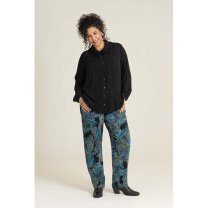 Studio Christine Trousers Trousers Petrol palm