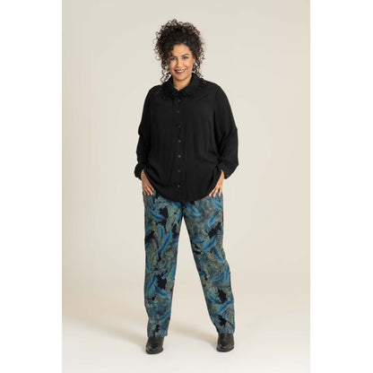 Studio Christine Trousers Trousers Petrol palm