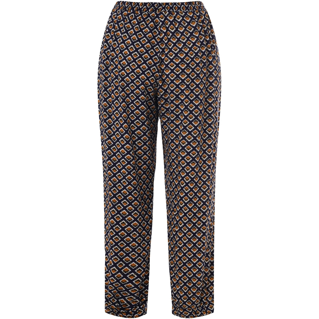 Studio Christine Trousers Trousers Blue with orange squares