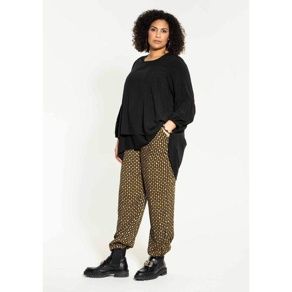 Studio Christine Trousers Trousers Black With Camel