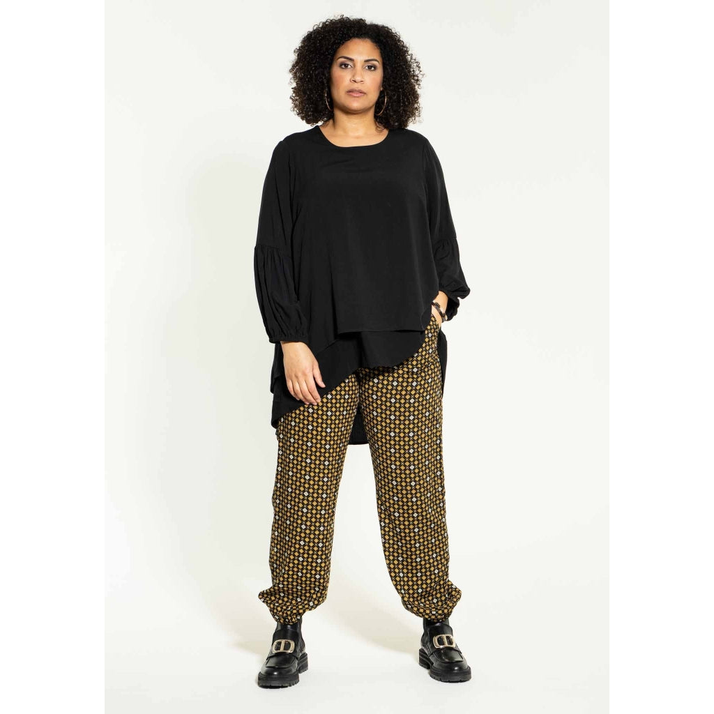 Studio Christine Trousers Trousers Black With Camel