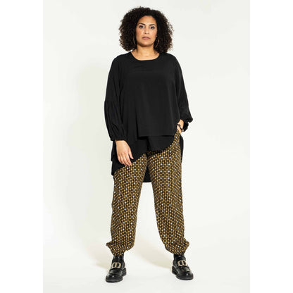 Studio Christine Trousers Trousers Black With Camel