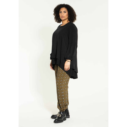 Studio Christine Trousers Trousers Black With Camel