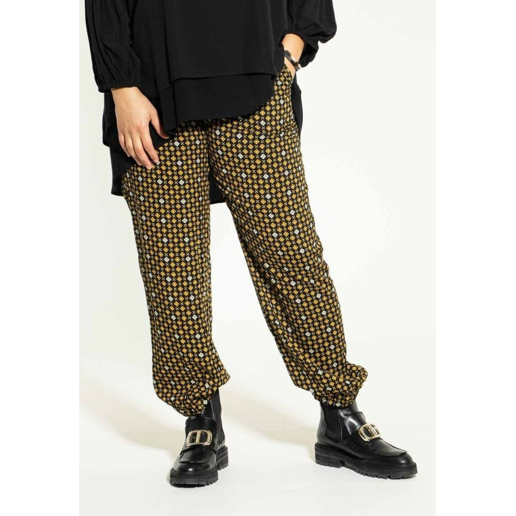 Studio Christine Trousers Trousers Black With Camel