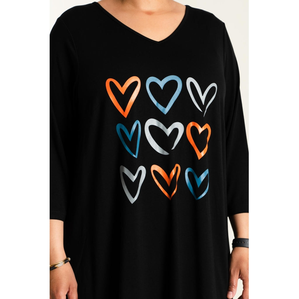 Studio Ditte Tunic - MORE COLOURS Tunic Black with Orange