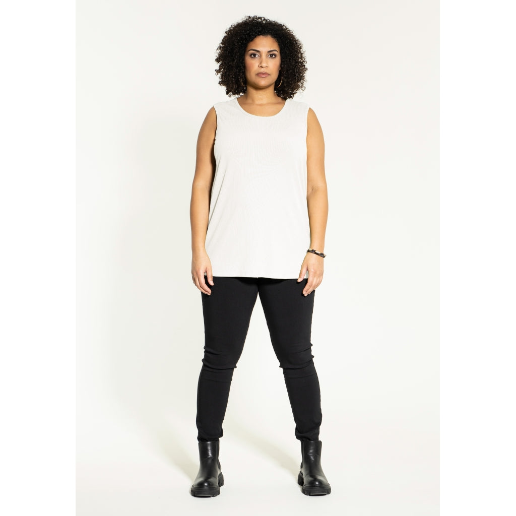 Studio Edit rib top Top Off-White