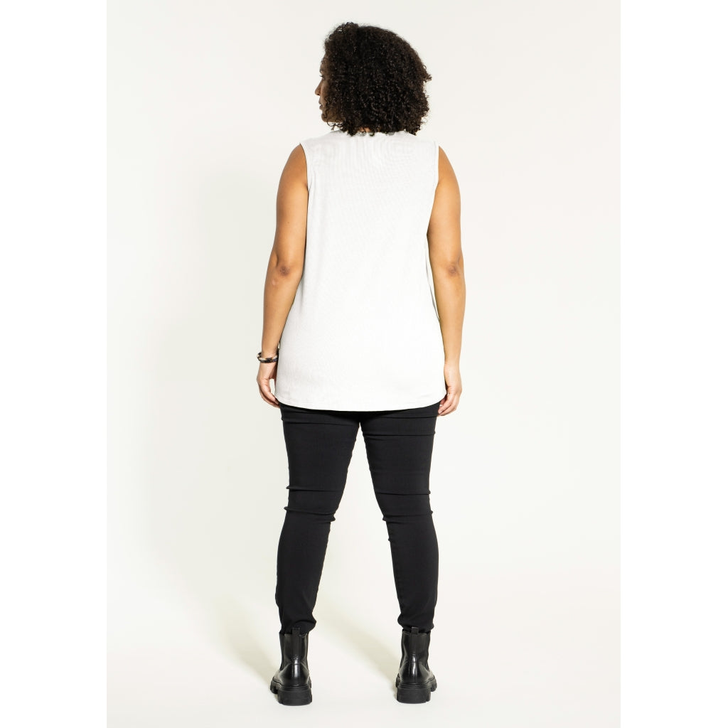 Studio Edit rib top Top Off-White