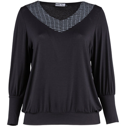 Studio Elfrida Blouse Blouse black with Silver