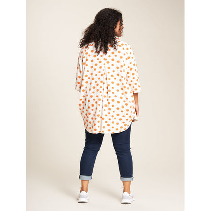 Studio Elsebet Shirt Shirt White with Orange Dots