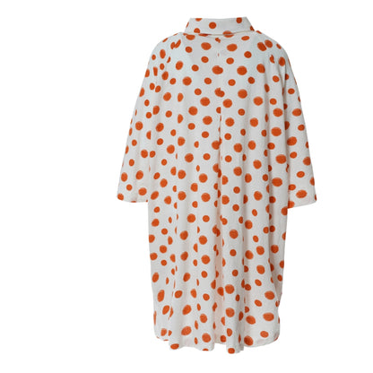 Studio Elsebet Shirt Shirt White with Orange Dots