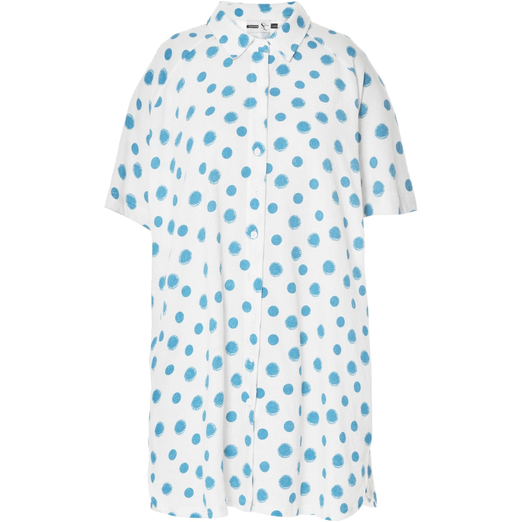 Studio Elsebet Shirt Shirt White with Turquoise Dots