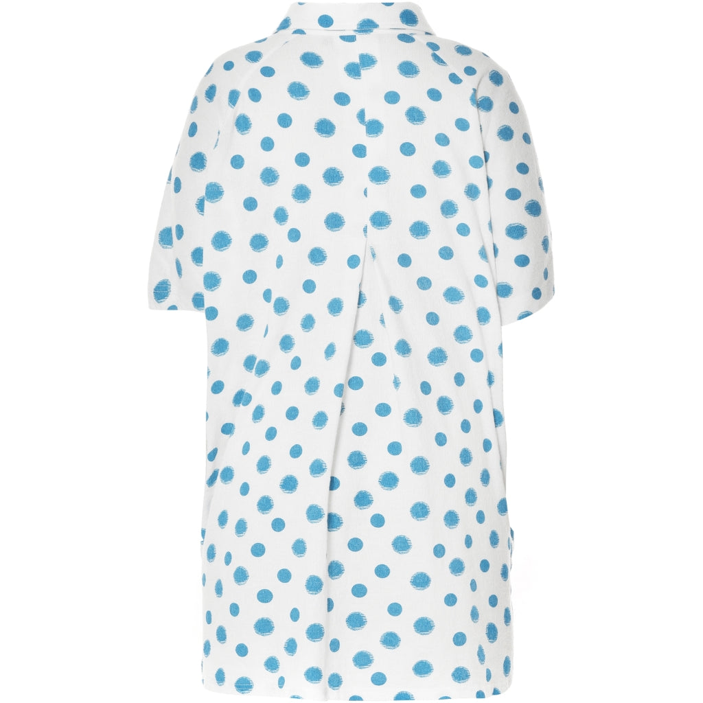 Studio Elsebet Shirt Shirt White with Turquoise Dots