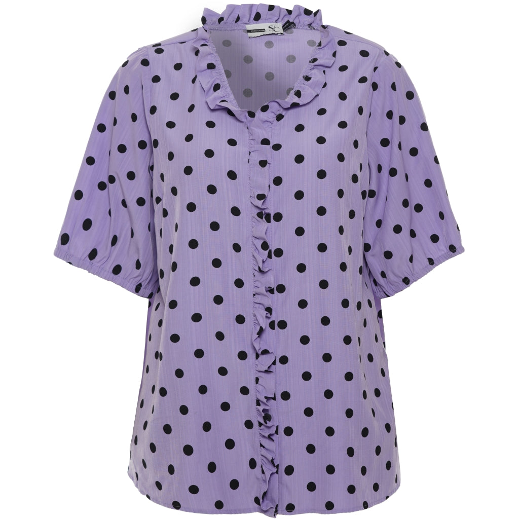 Studio Emelie Shirt Shirt Purple with black big dots