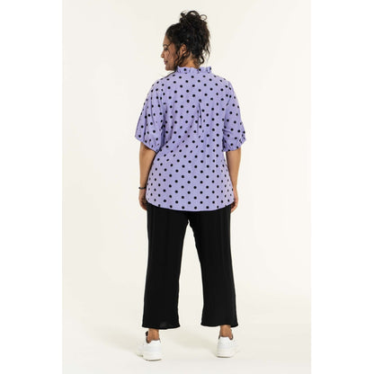 Studio Emelie Shirt Shirt Purple with black big dots