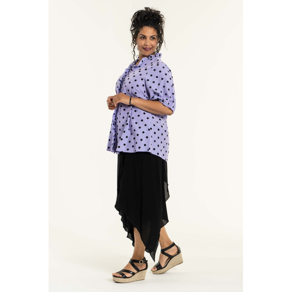 Studio Emelie Shirt Shirt Purple with black big dots