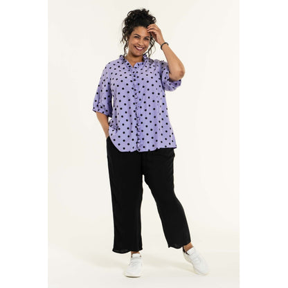 Studio Emelie Shirt Shirt Purple with black big dots