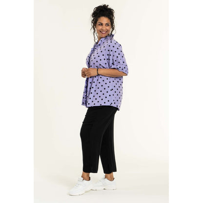 Studio Emelie Shirt Shirt Purple with black big dots