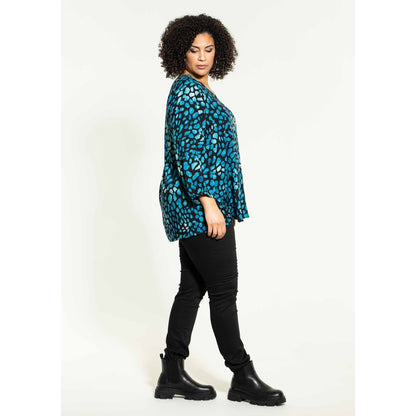 Studio Emmy Blouse Blouse Black with blue dots