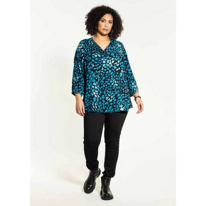 Studio Emmy Blouse Blouse Black with blue dots