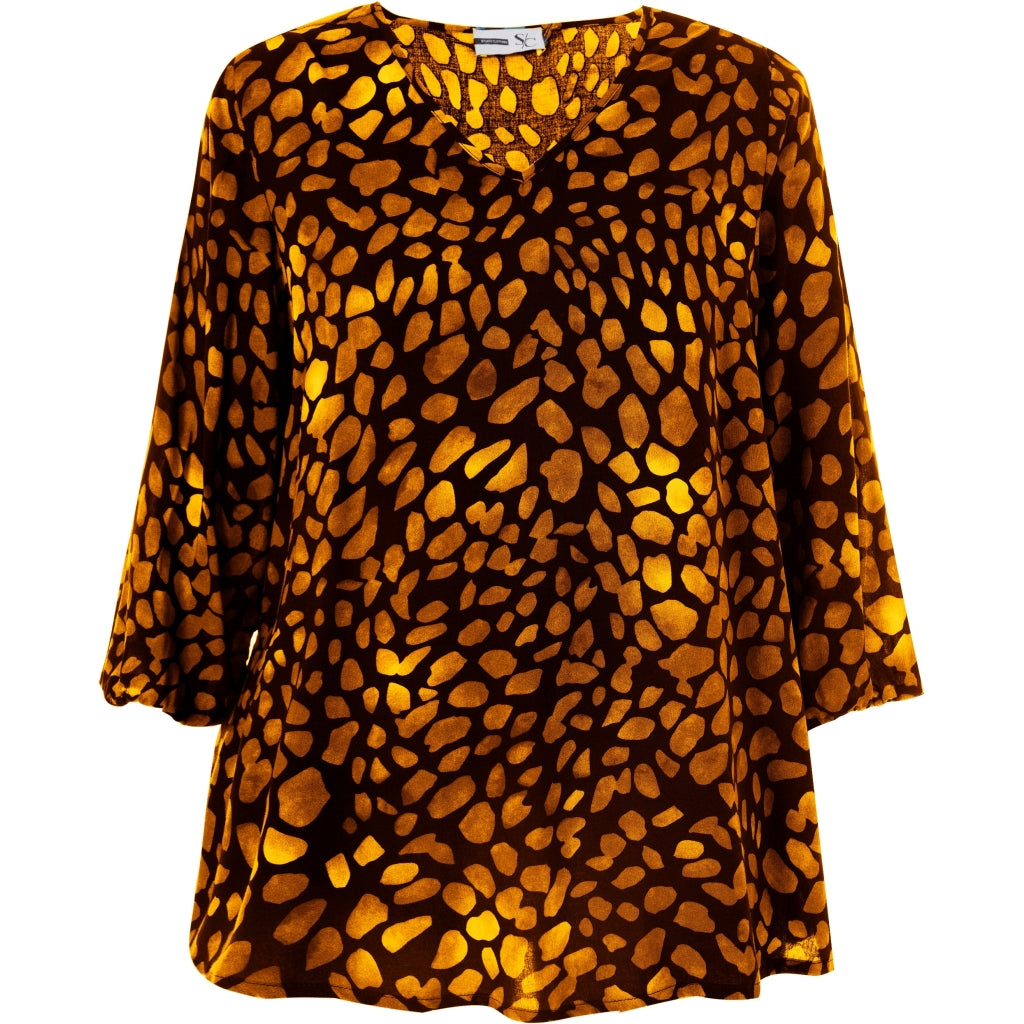 Studio Emmy Blouse Blouse Black with orange dots