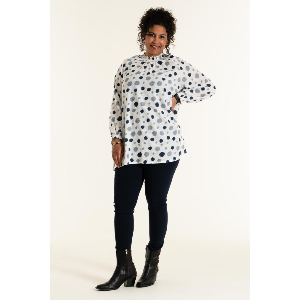 Studio Figen Tunic Tunic White with blue dots