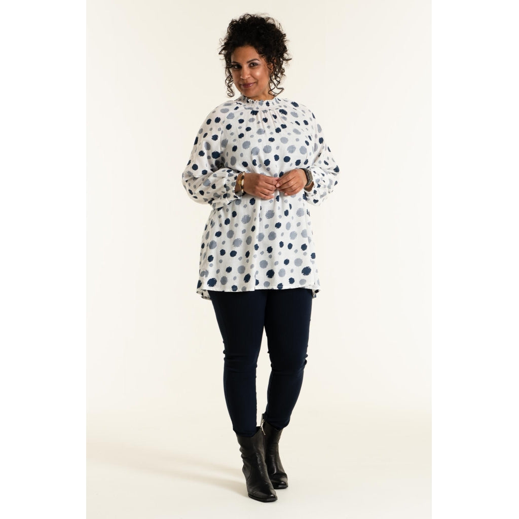 Studio Figen Tunic Tunic White with blue dots