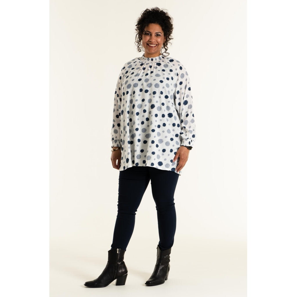 Studio Figen Tunic Tunic White with blue dots