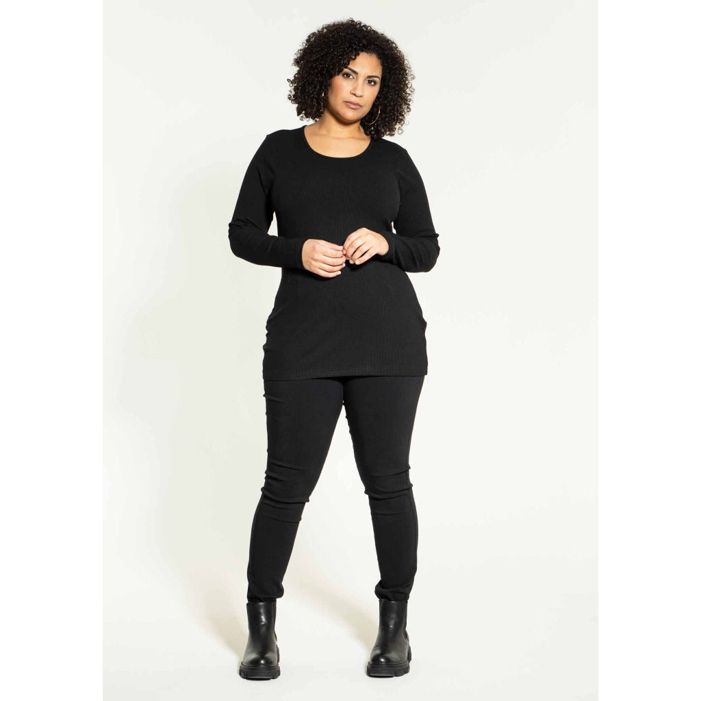 Studio Flo rib blouse Blouse Black