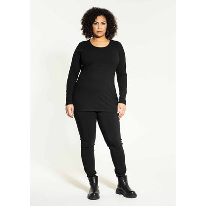 Studio Flo rib blouse Blouse Black