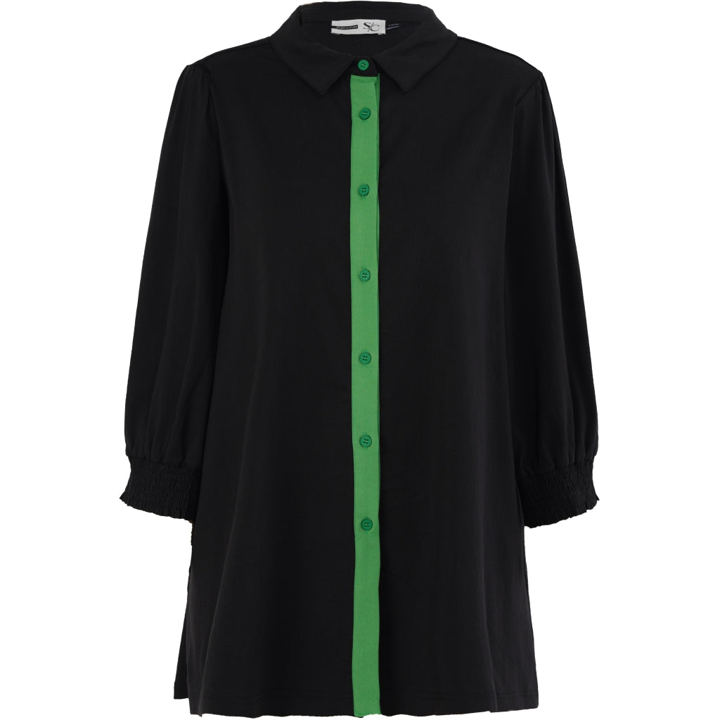 Studio Grid Shirt Shirt Black with Green