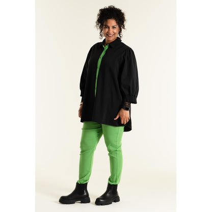 Studio Grid Shirt Shirt Black with Green