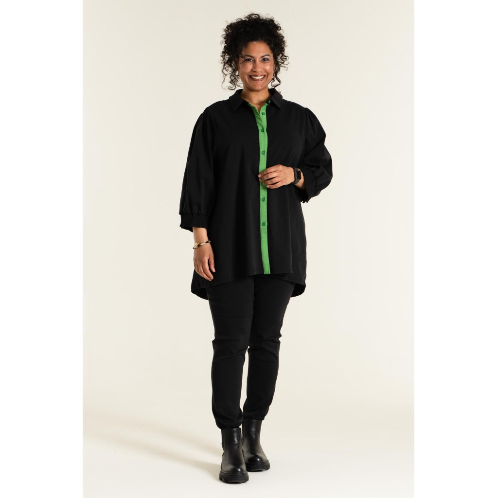 Studio Grid Shirt Shirt Black with Green