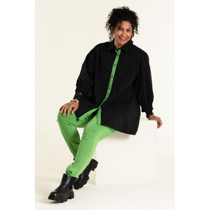 Studio Grid Shirt Shirt Black with Green