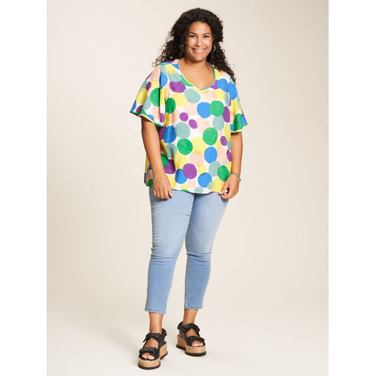 Studio Gro Top Top Multi Dots printed