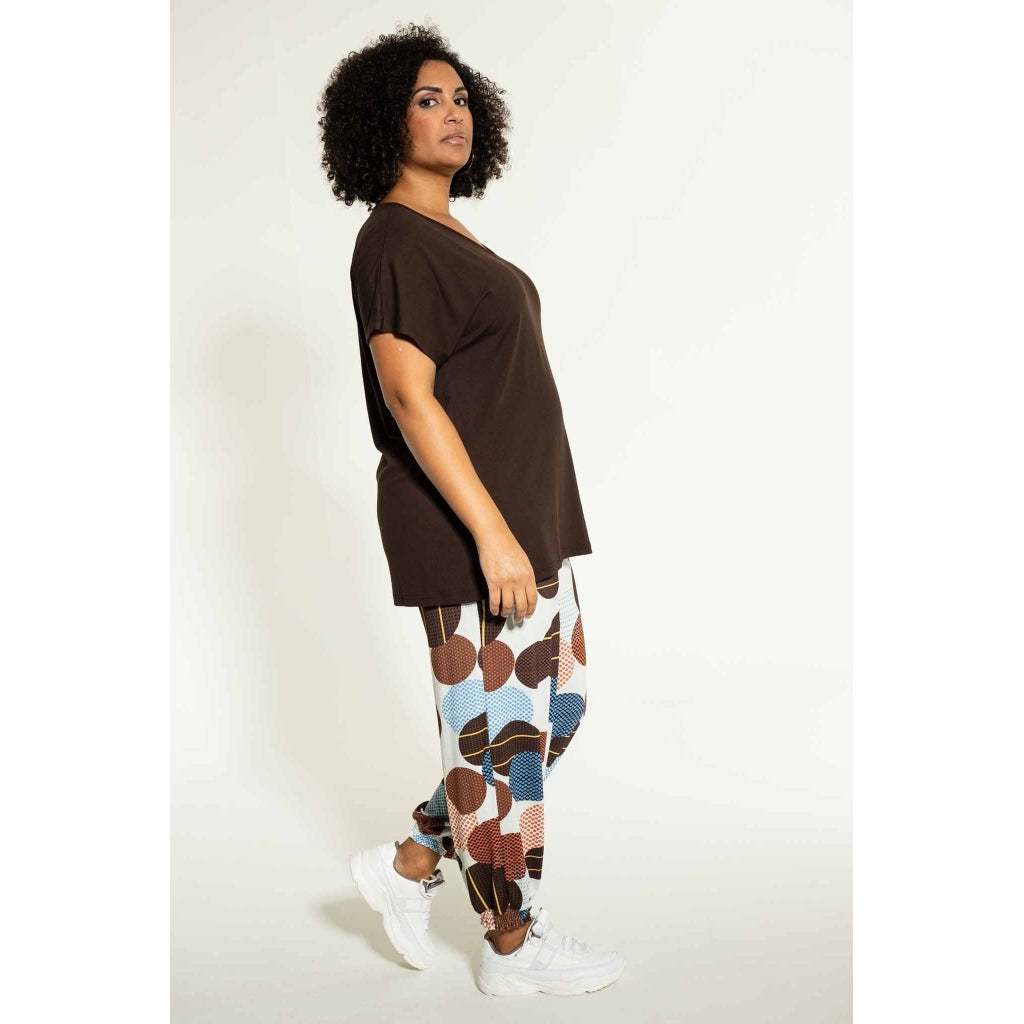 Studio Gudrun 7/8 Loose pants 7/8 Loose pants Off-White with brown circles