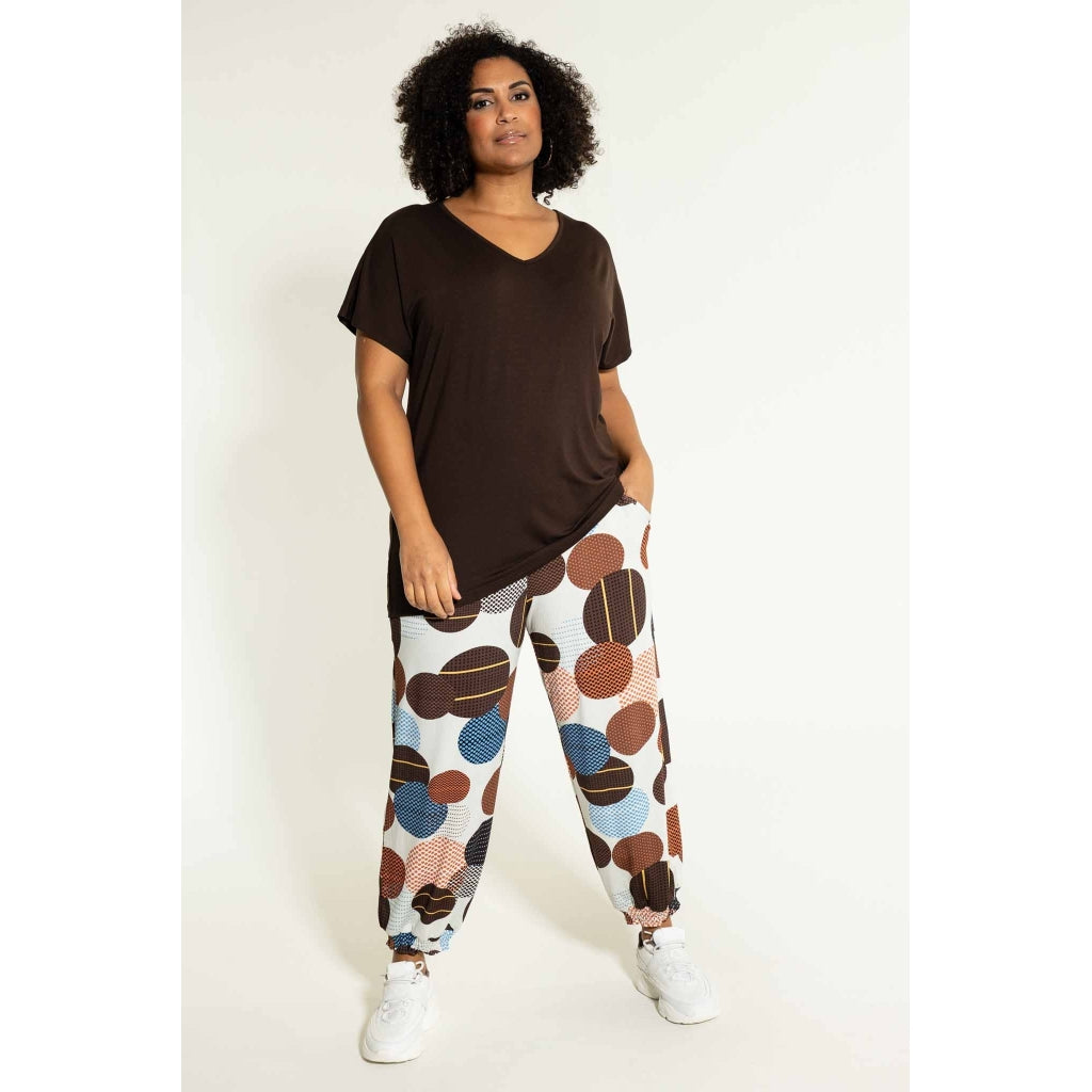 Studio Gudrun 7/8 Loose pants 7/8 Loose pants Off-White with brown circles