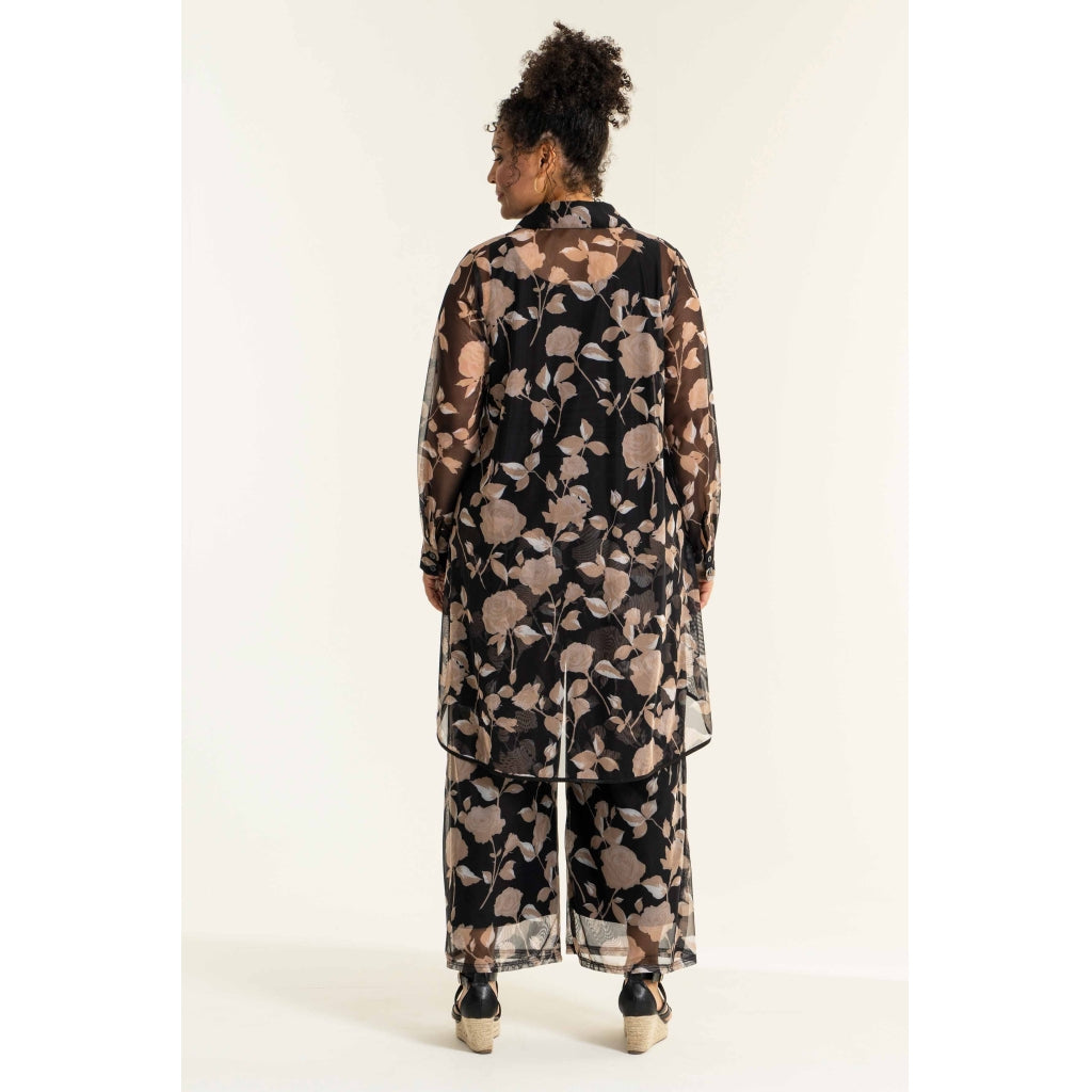 Studio Jakobine Trousers Trousers Black with sand flowers