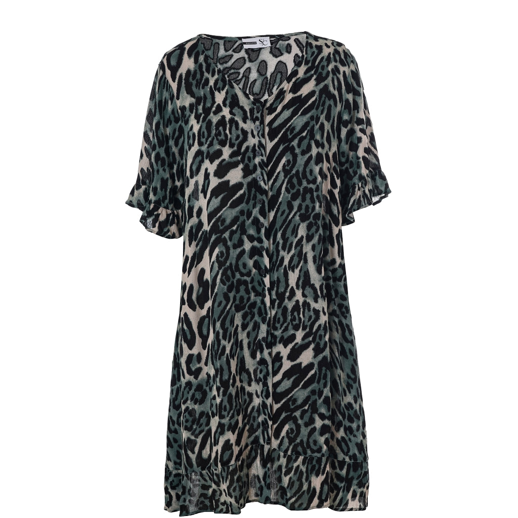 Studio Jette Dress Dress Green leo print