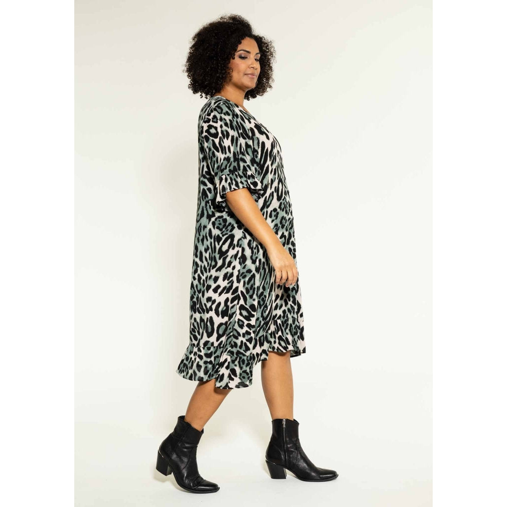 Studio Jette Dress Dress Green leo print