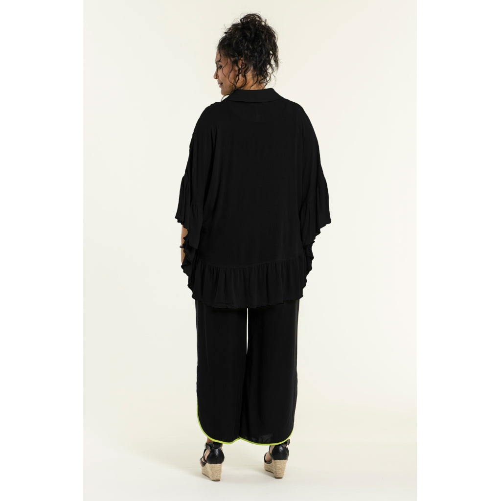 Studio Joanna Poncho Blouse - FLERE FARVER Blouse Black