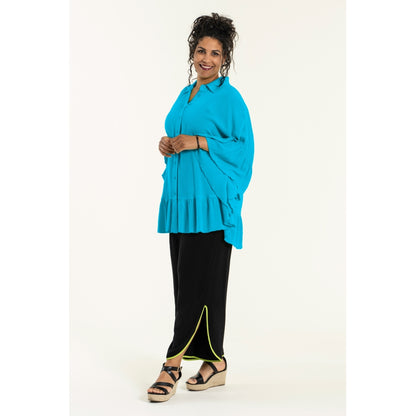 Studio Joanna Poncho Blouse - FLERE FARVER Blouse Turquoise