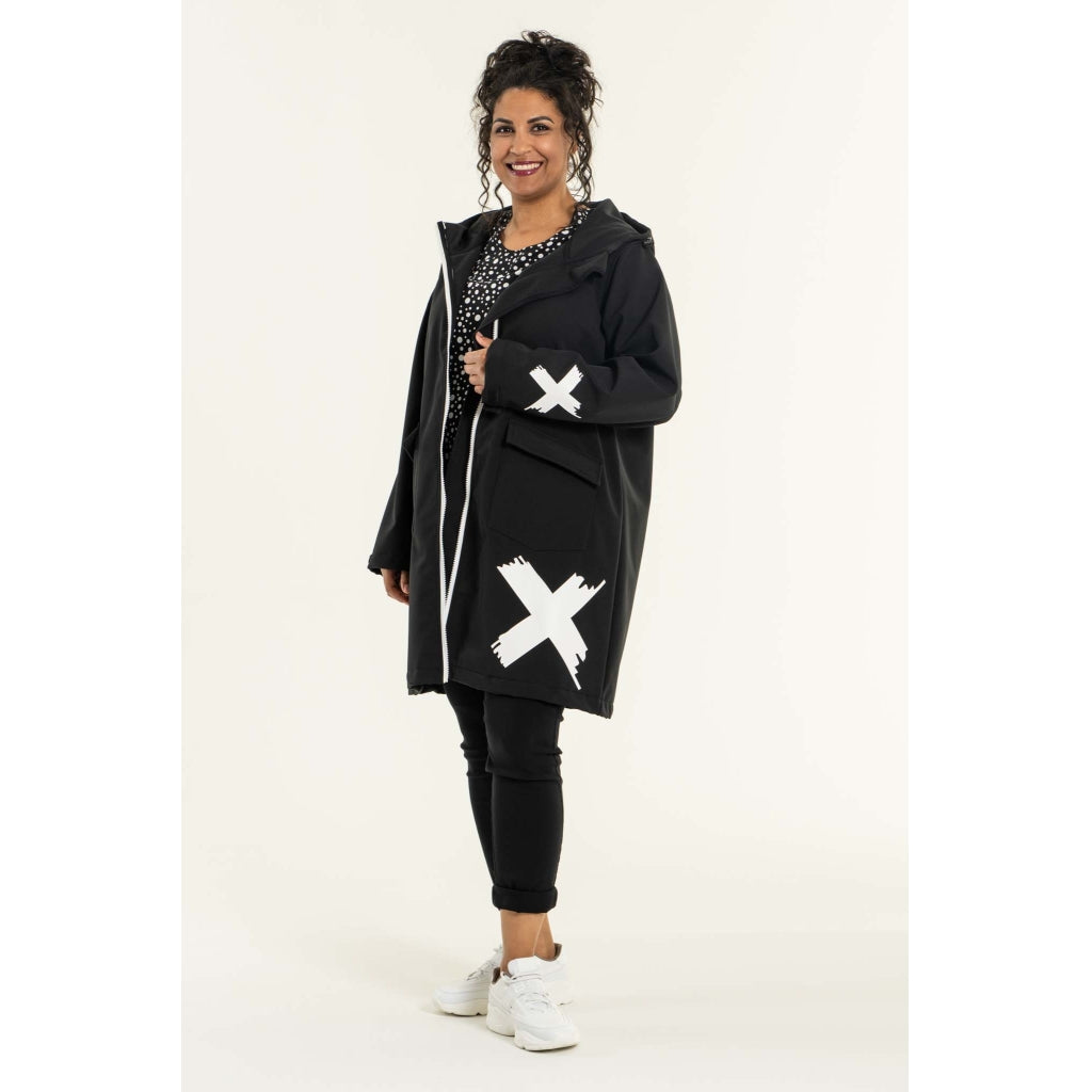 Studio Lotte Softshell Jacket Jacket Black with white crosses