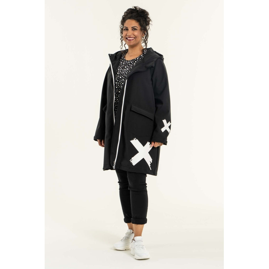 Studio Lotte Softshell Jacket Jacket Black with white crosses