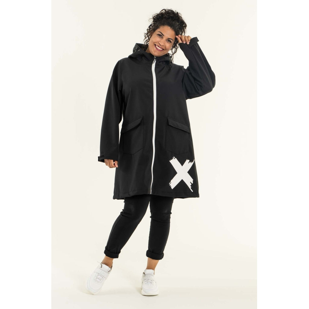 Studio Lotte Softshell Jacket Jacket Black with white crosses