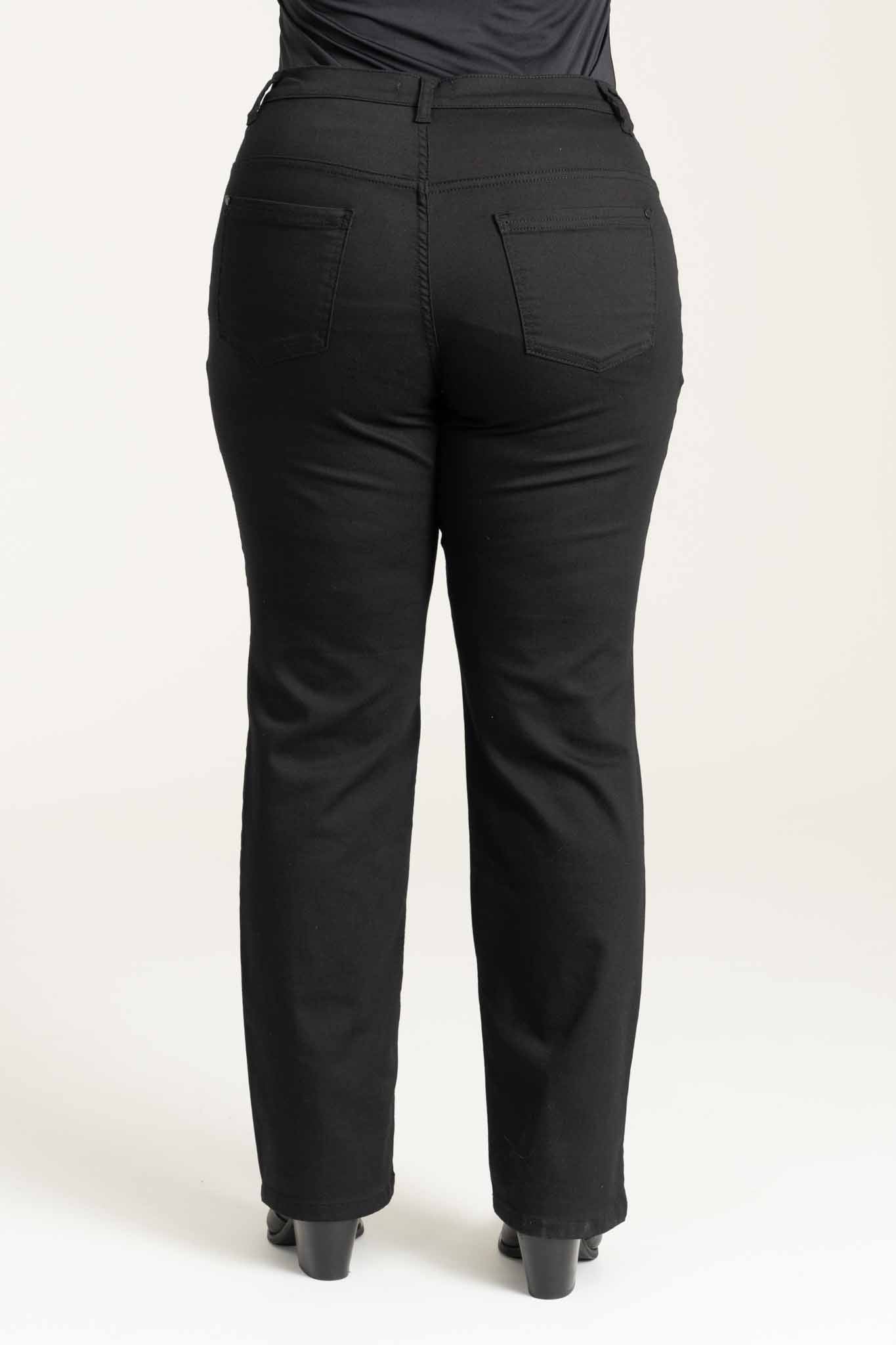 Studio Jeans w. wide bottom Trousers Black