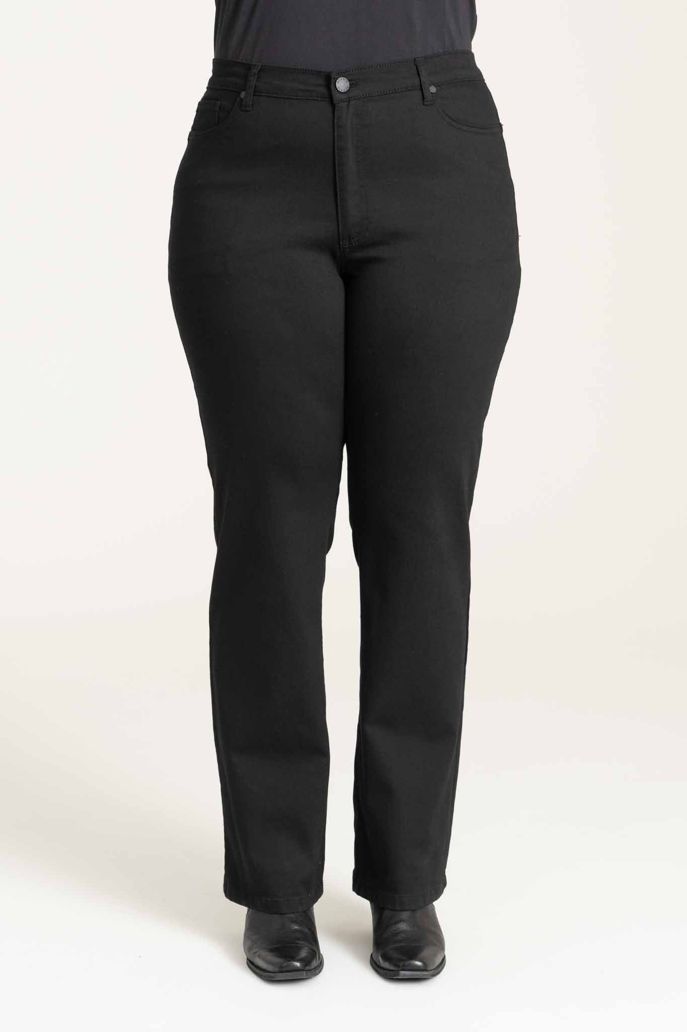 Studio Jeans w. wide bottom Trousers Black