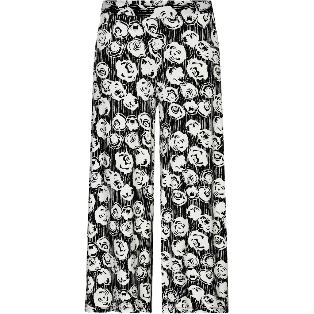 Studio Nada 7/8 Loose pants 7/8 Loose pants Black/White Roses