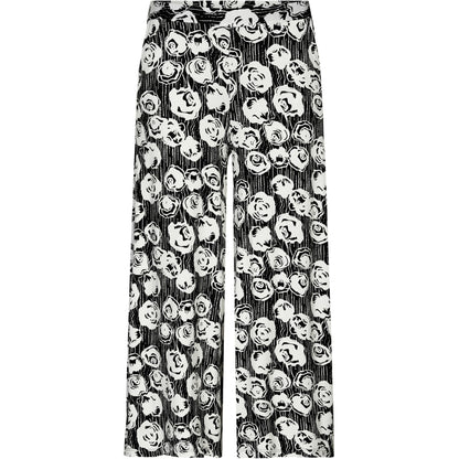 Studio Nada 7/8 Loose pants 7/8 Loose pants Black/White Roses