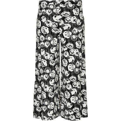 Studio Nada 7/8 Loose pants 7/8 Loose pants Black/White Roses